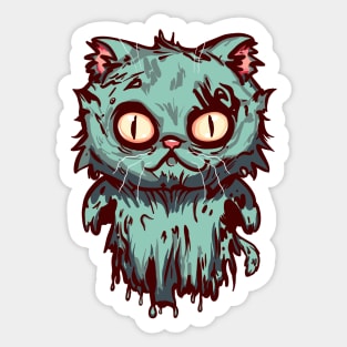 Zombie Ghost Cat (no text) Sticker